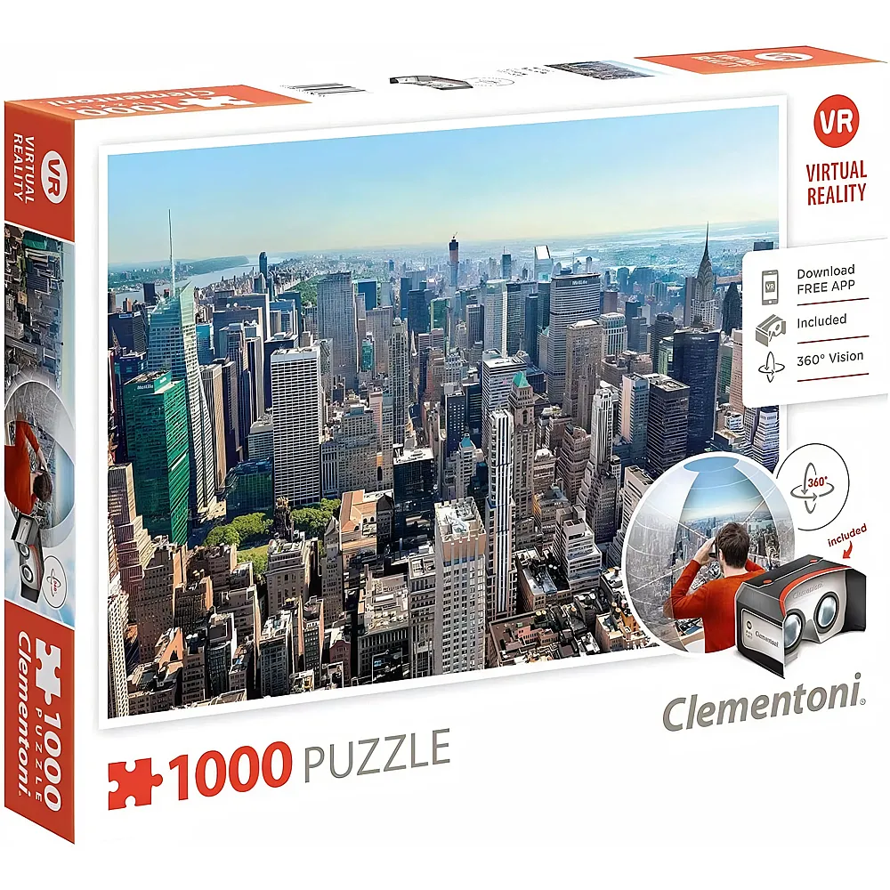 Clementoni Puzzle Virtual Reality - New York - 1000 Teile