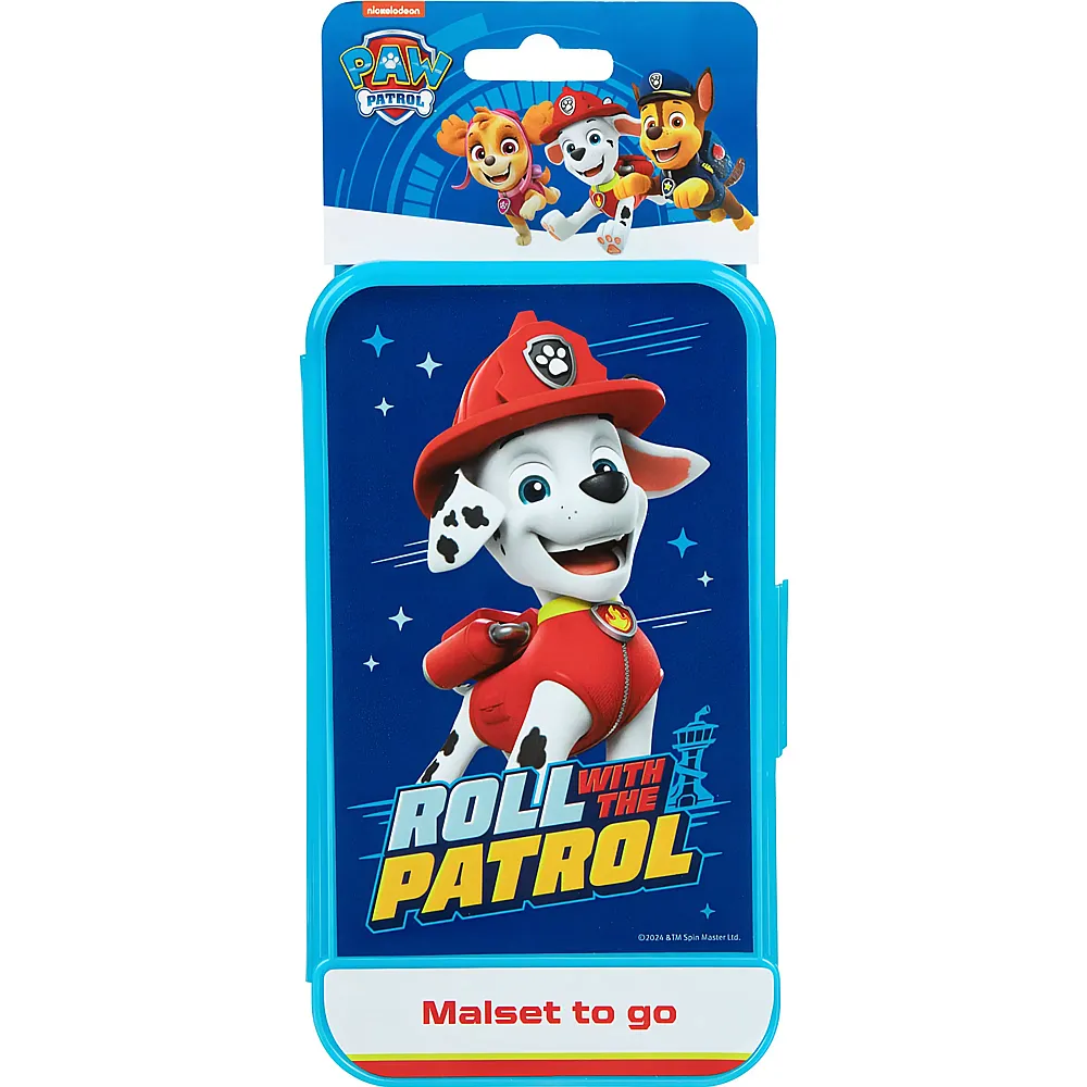 Undercover Paw Patrol Malset to go Ausmalvorlagen und Stifte in Box