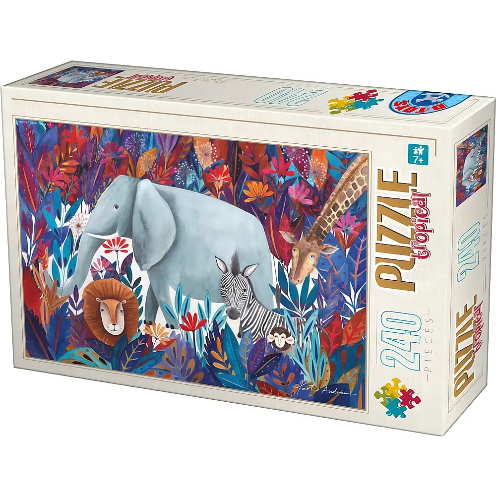 DToys Puzzle Andrea K�rti Tropisch - Wildtiere - 240 Teile