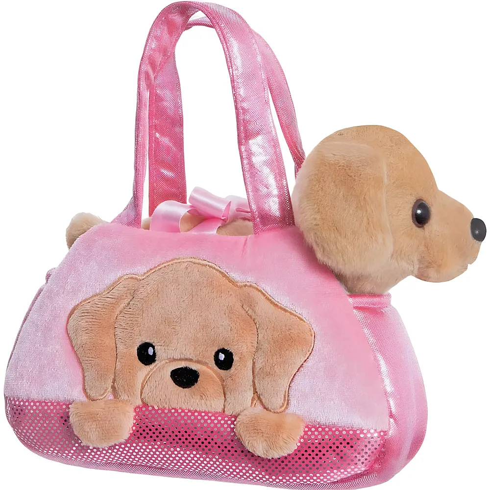 Aurora Fancy Peek-A-Boo Labrador in Tragetasche - 21 cm