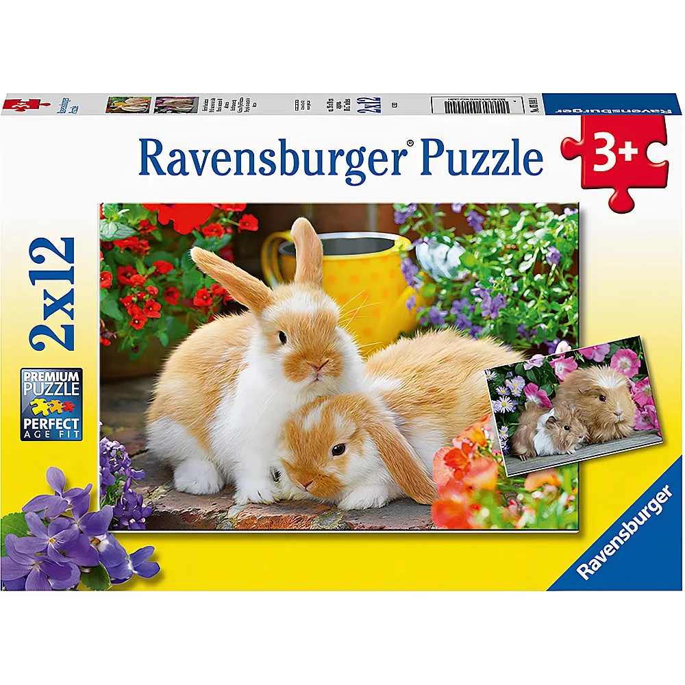 Ravensburger Puzzle Kleine Kuschelzeit 2x12