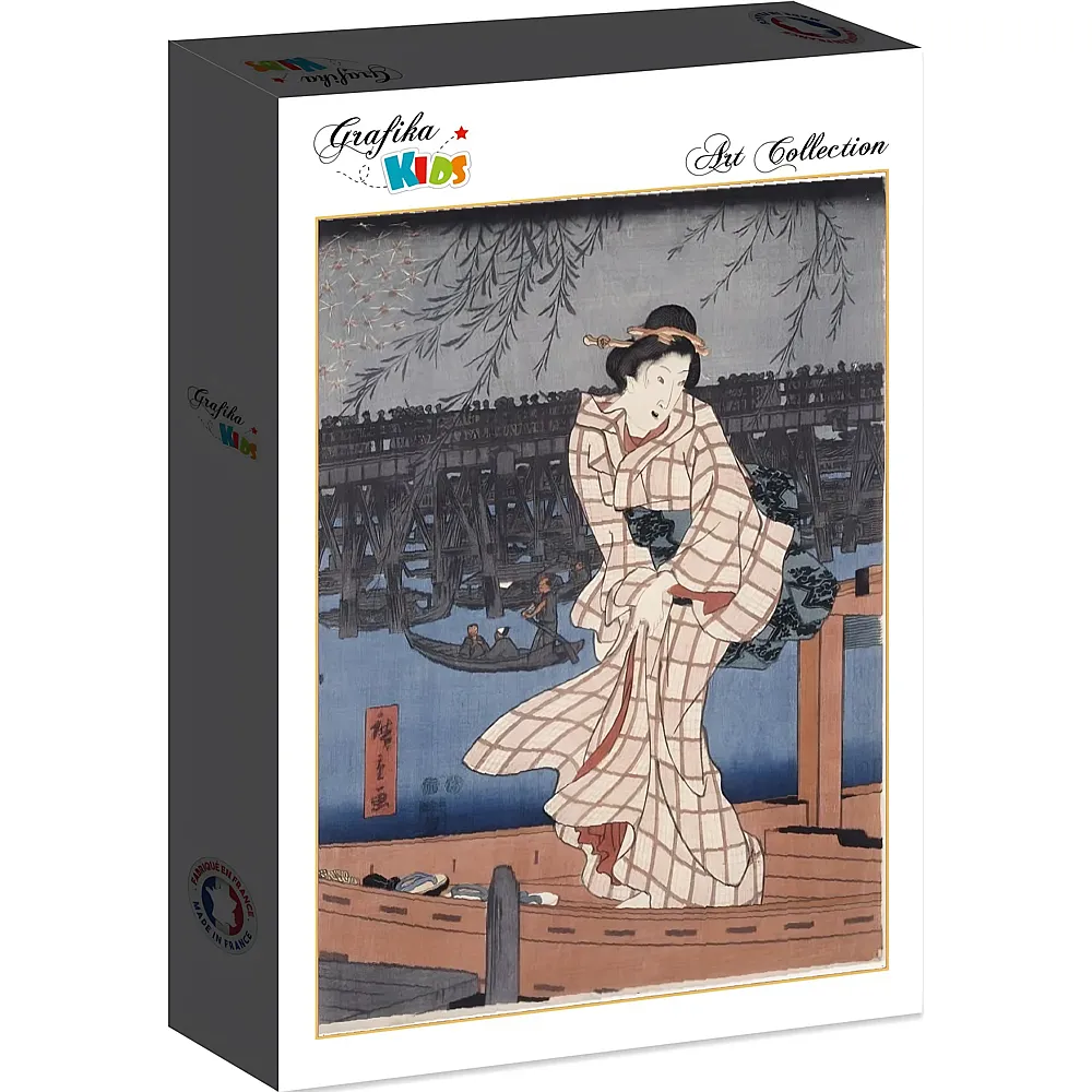 Grafika Puzzle Art Collection Utagawa Hiroshige Grafika Kids Evening on the Sumida River, 1847-1848 - 12 Teile