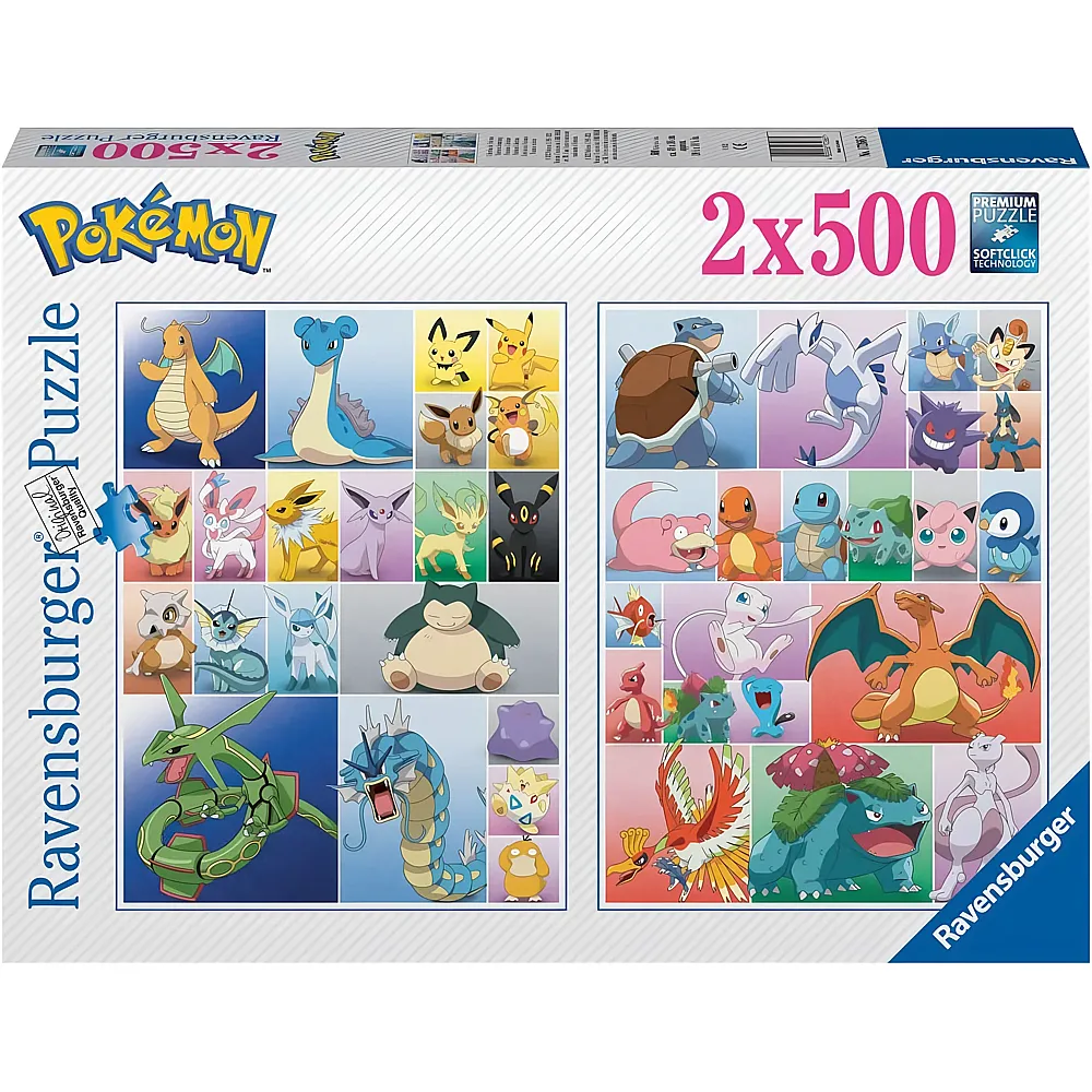 Ravensburger Puzzle 2in1 Pok�mon 500Teile