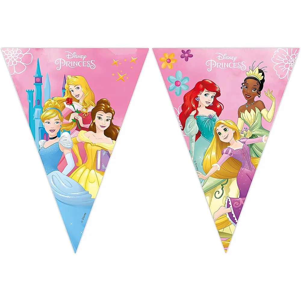 Procos Wimpelkette aus Papier Disney Princess - 2,3 m - Partydeko
