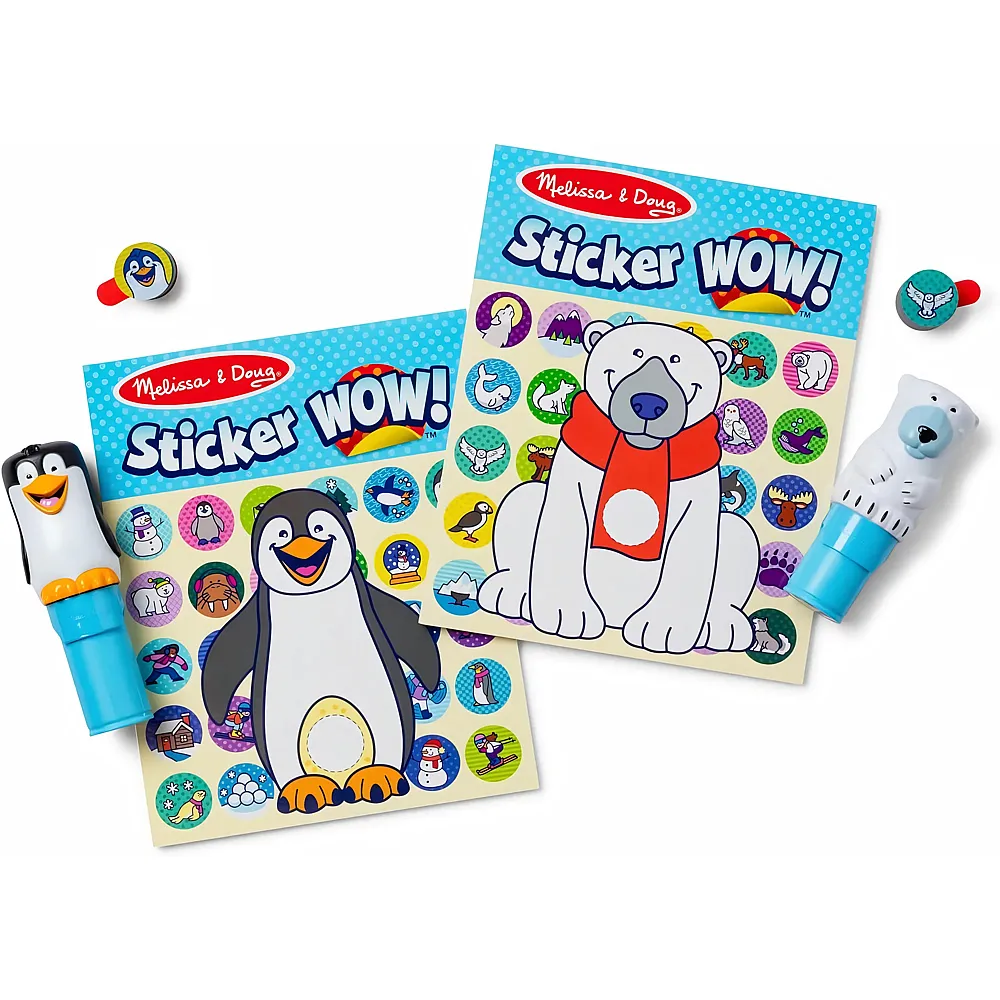 Melissa & Doug Sticker Wow Winter Eisb�r und Pinguin Vorteilspack Kunst und Bastelkunst zum Sammeln  2 Aktivit�tenbl�cke, 2
