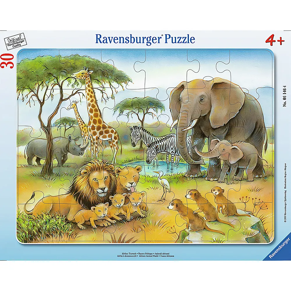 Ravensburger Puzzle Afrikas Tierwelt 30Teile | Rahmenpuzzle