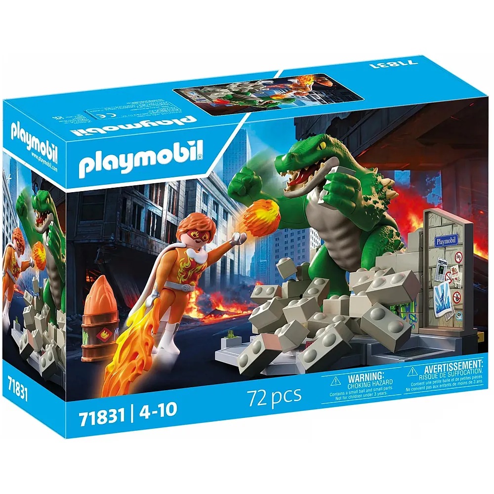 PLAYMOBIL Helden-Showdown mit der Riesenechse 71831