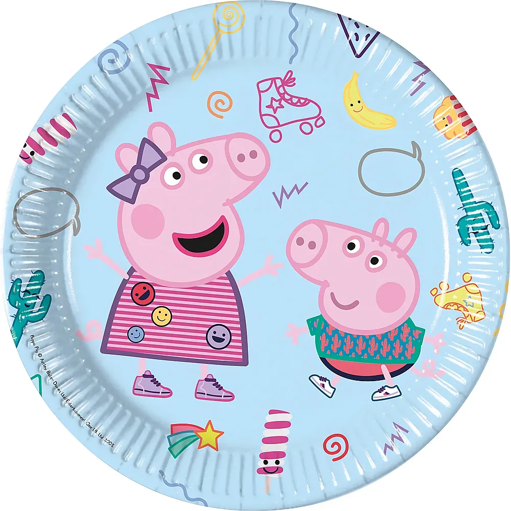 meinspielzeug - Procos Pappteller Peppa Pig 8Teile | Tischdeko