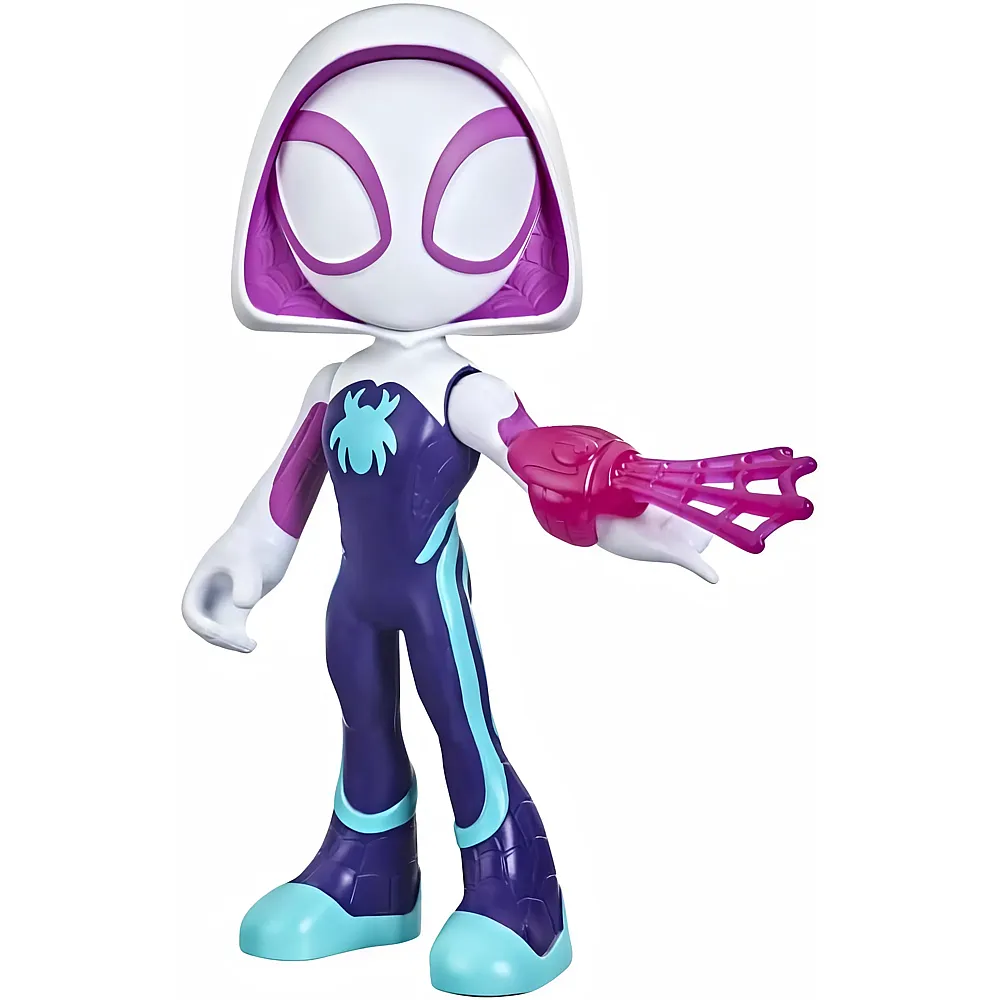 Hasbro Marvel Spidey und Seine Super-Freunde  22,5cm Supergroe Ghost-Spider Action-Figur mit beweglichem Kopf & Armen, Web-Zubeh�r  Vorschulspielzeug f�r Kinder ab 3 Jahren  Bekannt aus Disney+