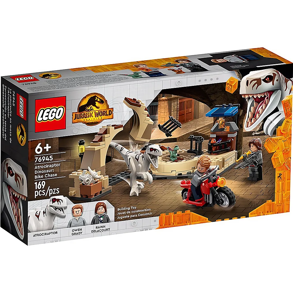 LEGO Jurassic World Atrociraptor: Motorrad-Verfolgungsjagd 76945