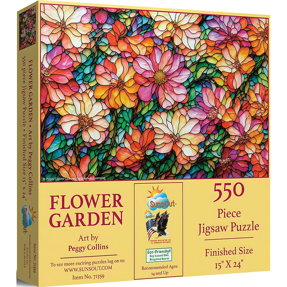 SunsOut Puzzle Peggy Collins Ziergarten 550Teile