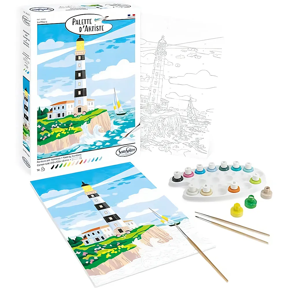 Sentosphere Palette d'Artiste MNZ Leuchtturm | Malen nach Zahlen