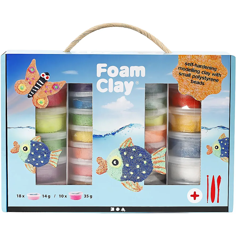 Creativ Company Foam Clay Set - 28 Teile | Kneten & Formen