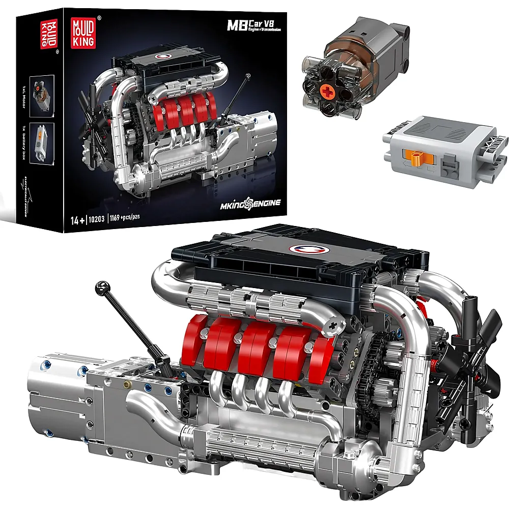 Mould King Engines V8 Motor 10203 - Klemmbausteine Fahrzeuge