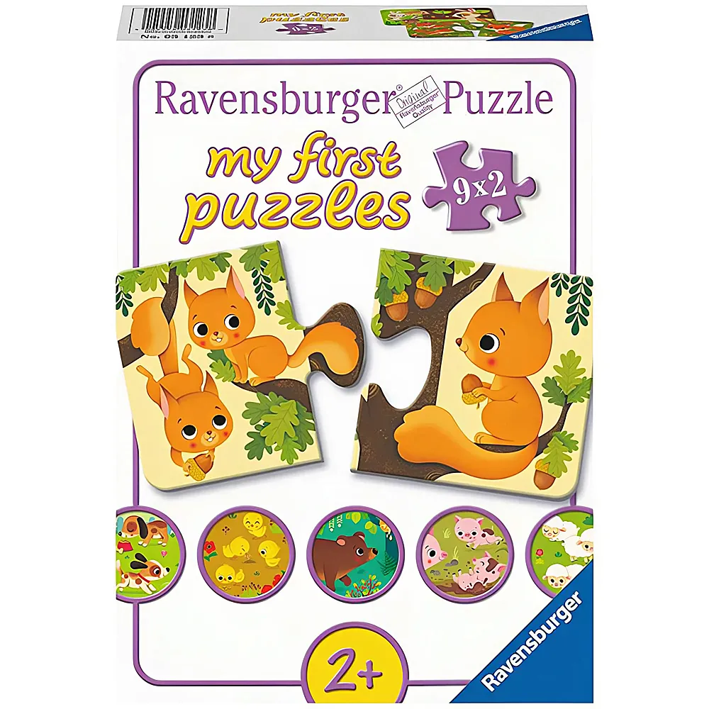 Ravensburger Puzzle Tiere und ihre Kinder 9x2