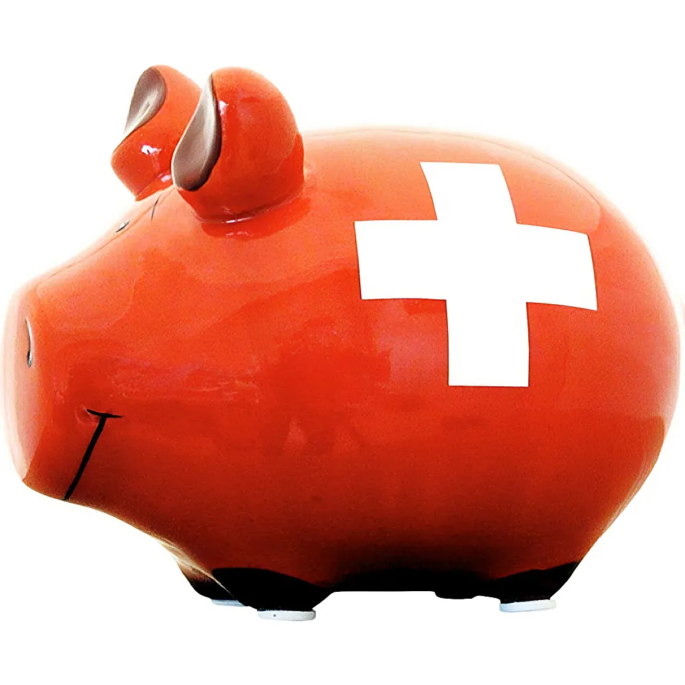 KCG Sparschwein Swiss Bank aus Keramik | Dekoration