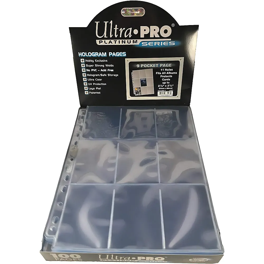 Ultra Pro 9-Pocket Hologram Pages - 11 Hole 100Teile