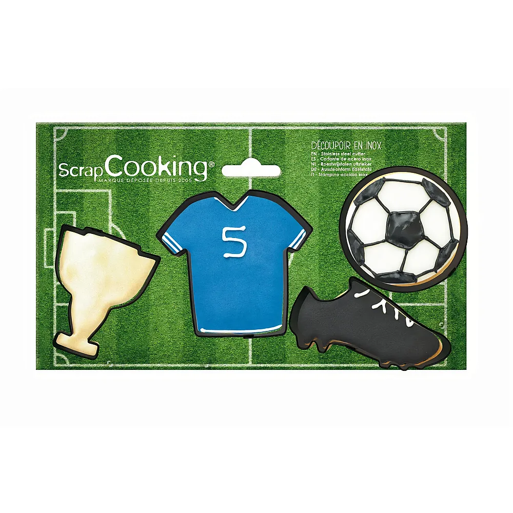 ScrapCooking Keksausstecher Fussball - 4 Teile