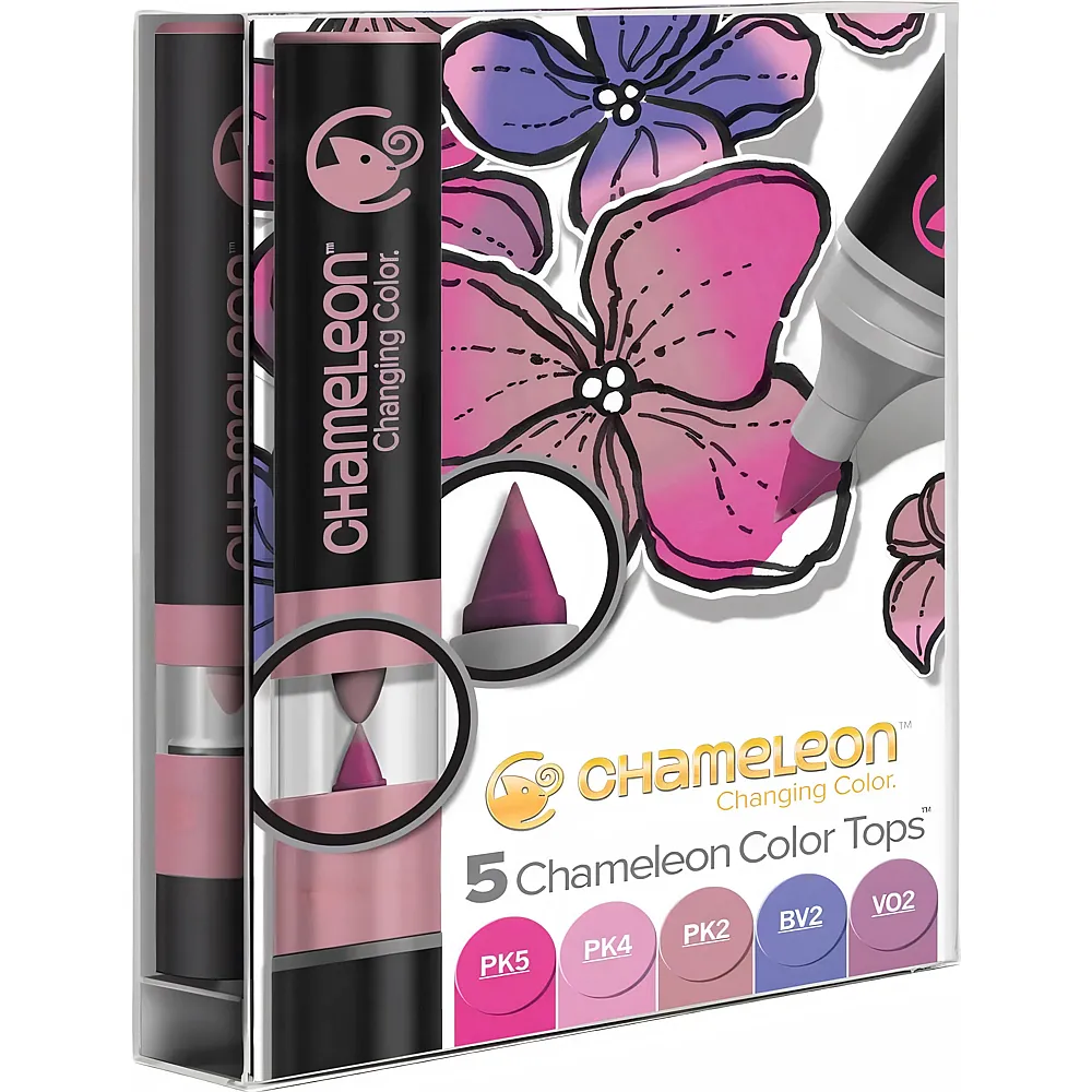Chameleon 5-pen Tops Floral Tones Set