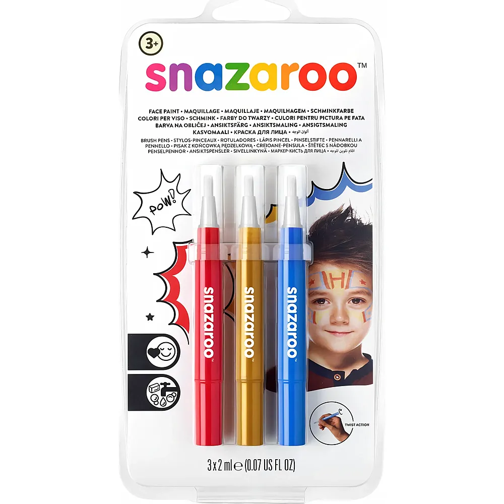 Snazaroo Pinsel Stift Set Nr. 1 Abenteuer