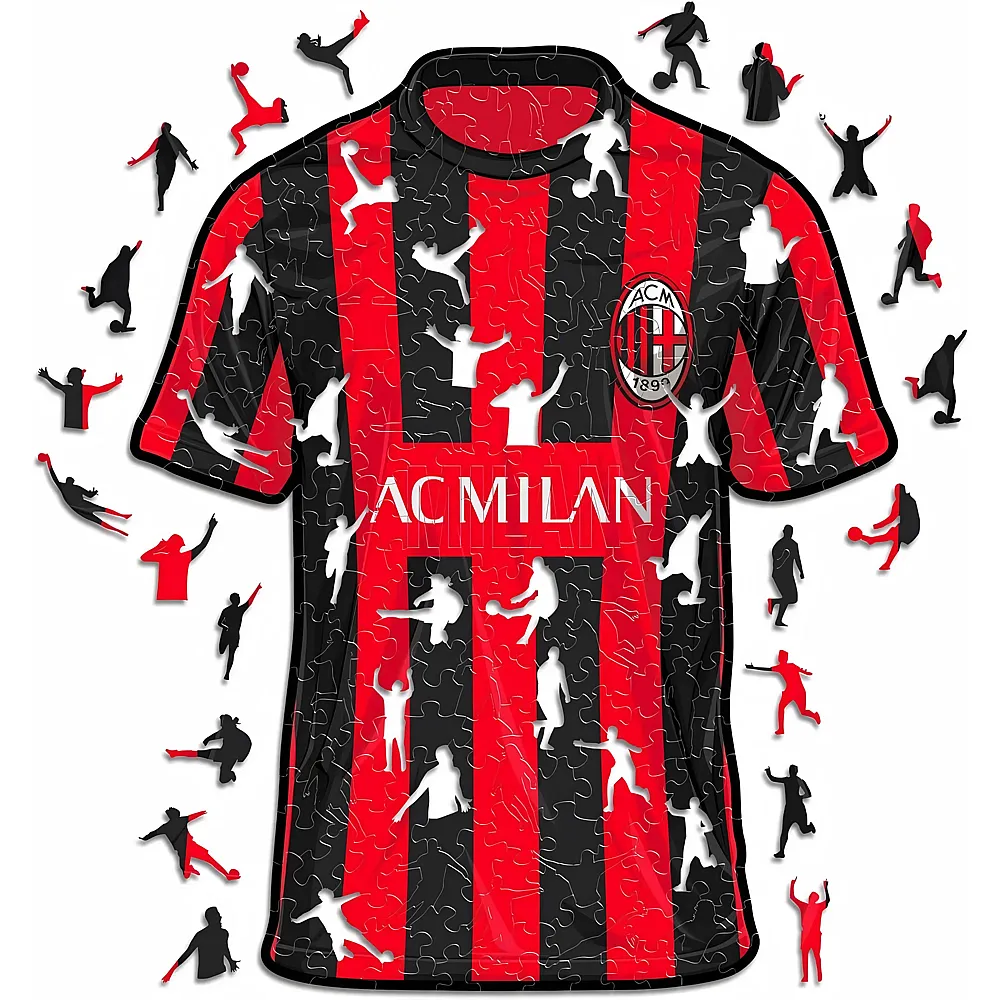 meinspielzeug - Iconic Puzzle AC Milan Jersey - 500 Teile | Holzpuzzle