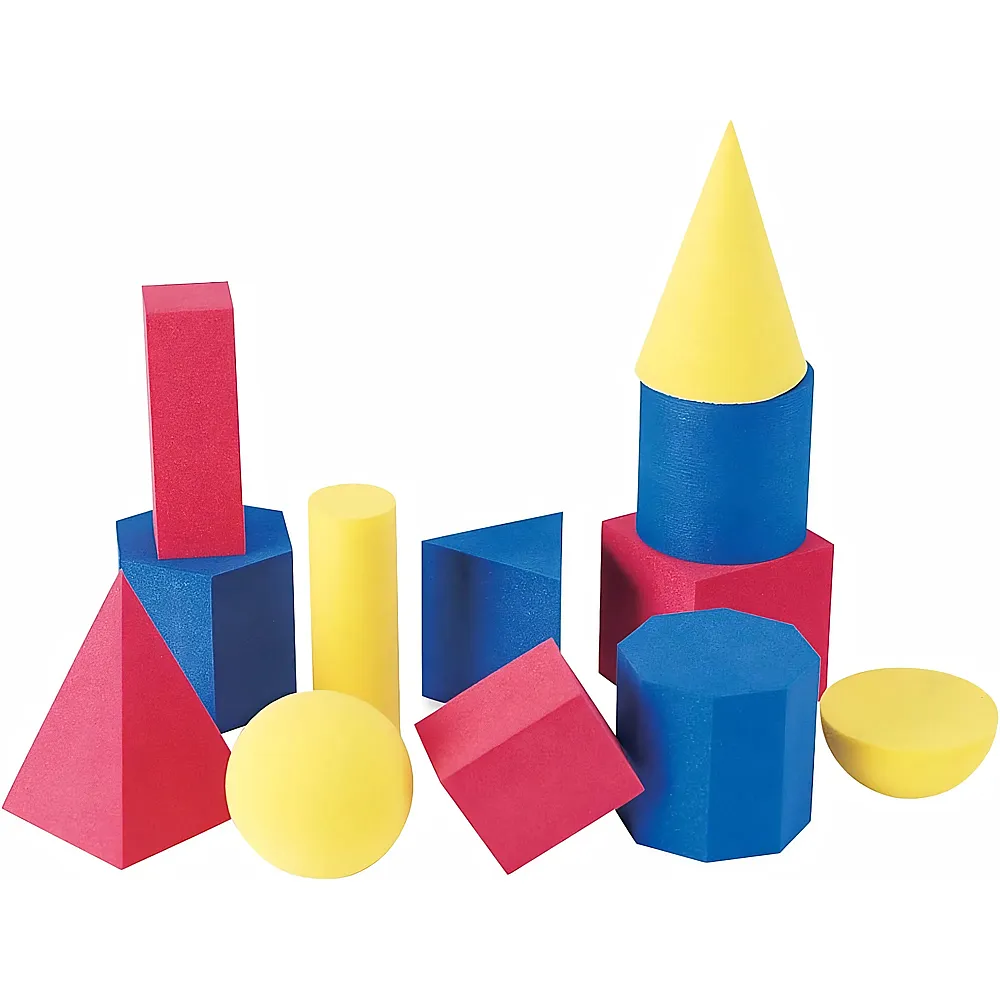 Learning Resources Hands-On Soft Geosolids, Soft Foam 3D Formen - 12 Teile