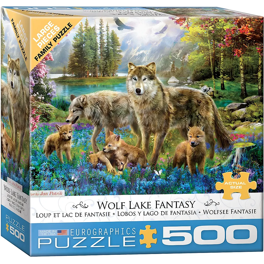 Eurographics Puzzle Wolf Lake Fantasy - 500 Teile - Puzzle 500 Teile
