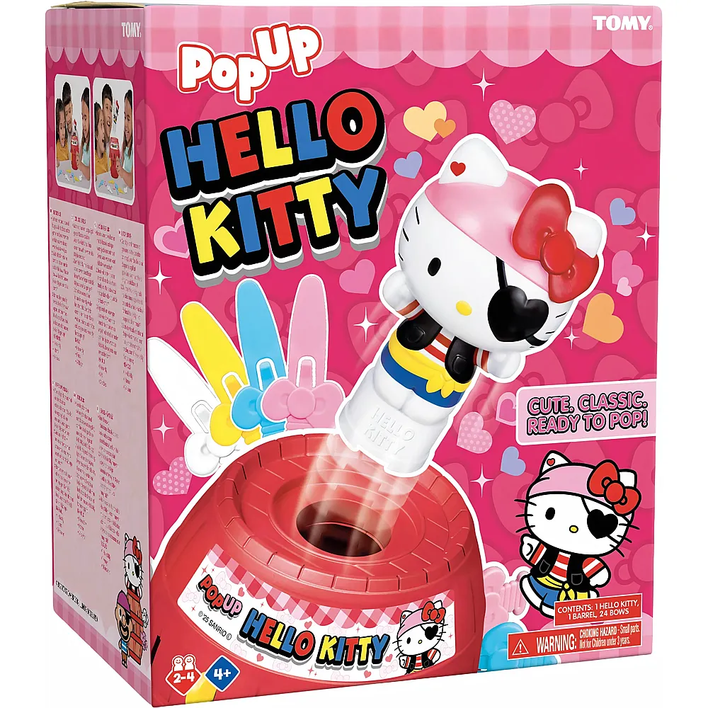 Tomy Pop up Helly Kitty, d/f/i ab 4 Jahren, 2-4 Spieler,