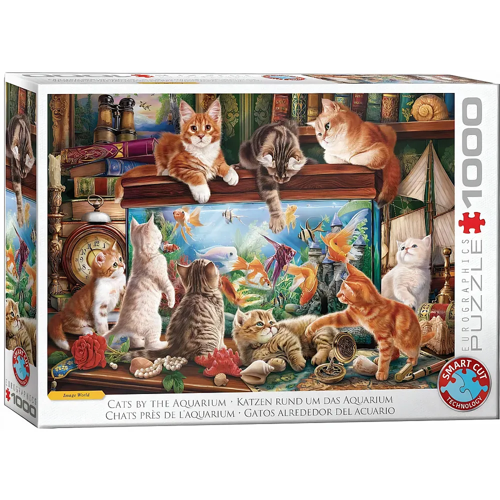 Eurographics Puzzle Katzen rund um das Aquarium - 1000 Teile