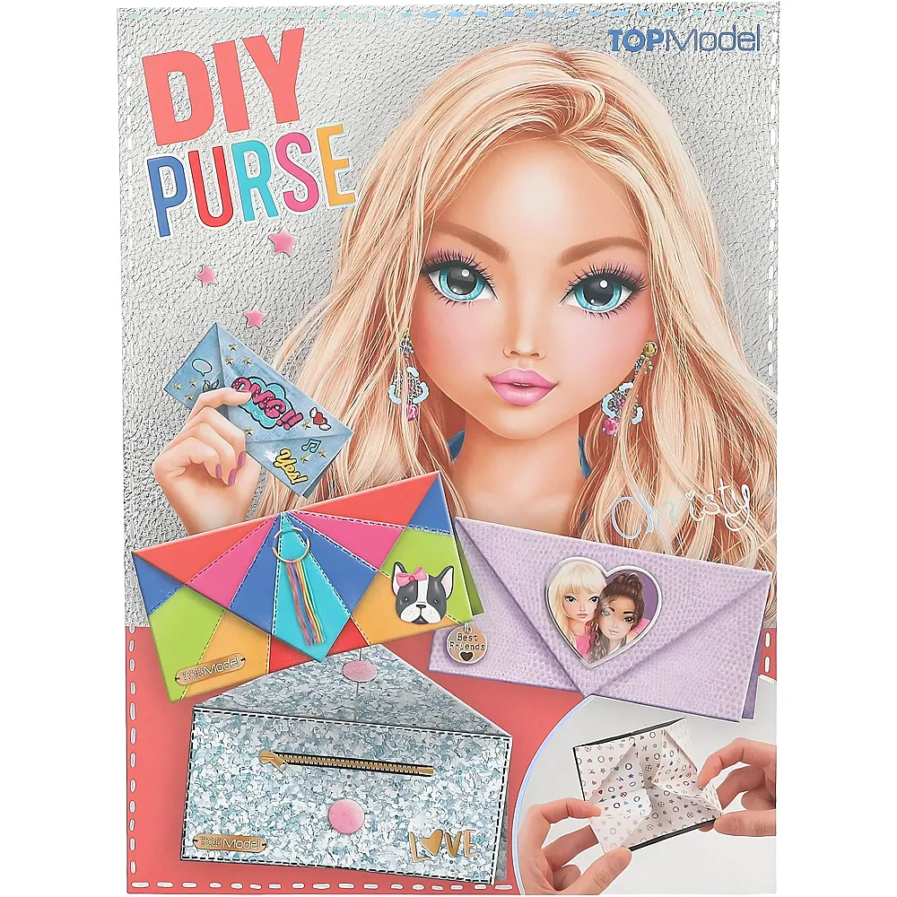 Depesche TOPModel - DIY Purse Set zum Basteln und Gestalten von Taschen-Umschl�gen , inkl. Briefpapier, Umschl�ge, Sticker