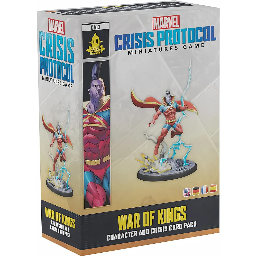 Atomic Mass Games Marvel: Crisis Protocol  War of Kings, Charakter- und Krisenpack-Erweiterung, Tabletop, 2 Spieler, ab 14 Jahren, 90-120 Minuten, Deutsch, Mehrsprachig
