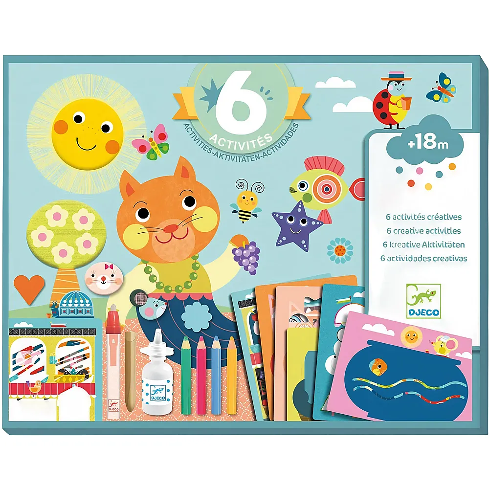 Djeco 6 Kreative Aktivit�ten Katze und Freunde