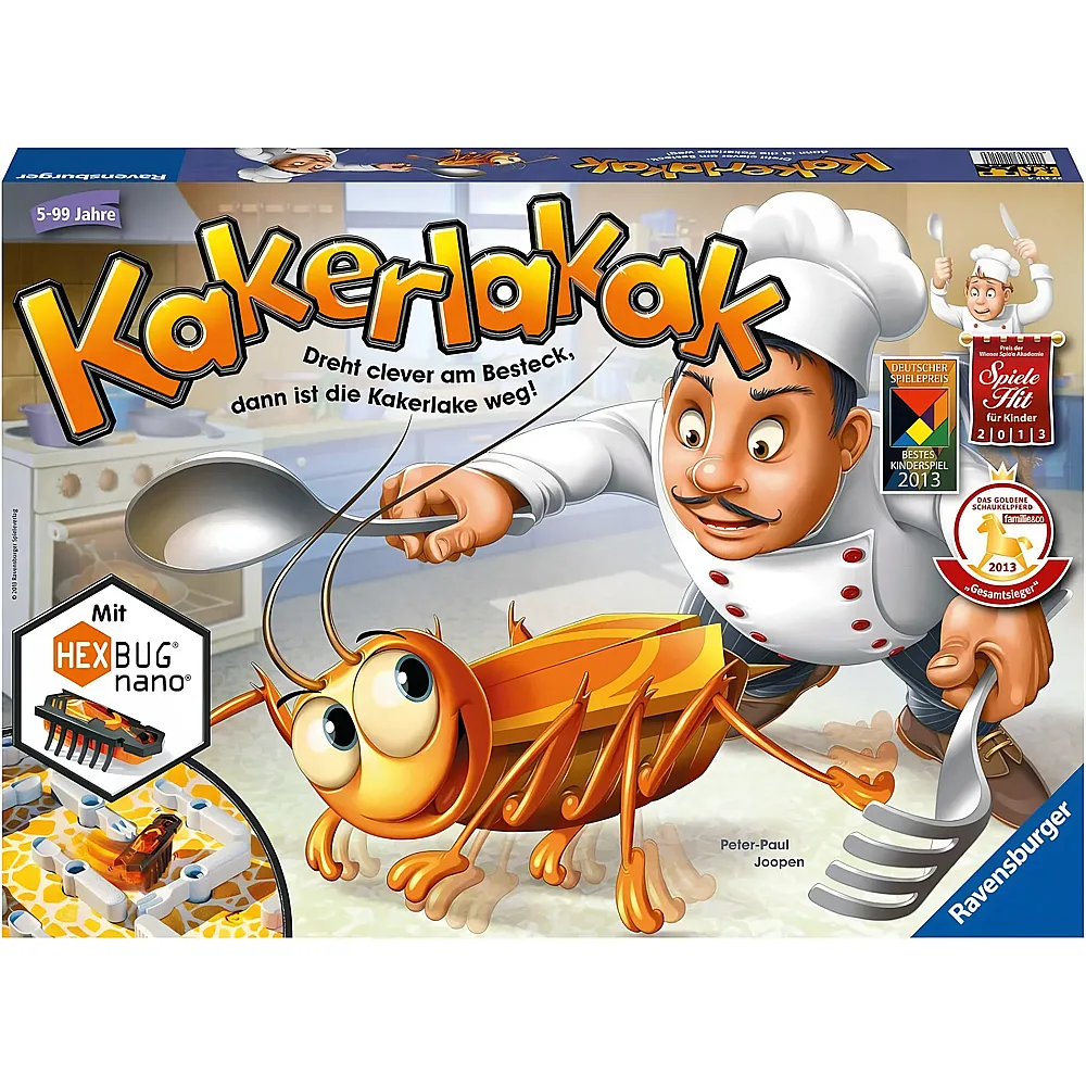Ravensburger Spiele Kakerlakak - Kinderspiel mit elektronischer Kakerlake - Familienspiele
