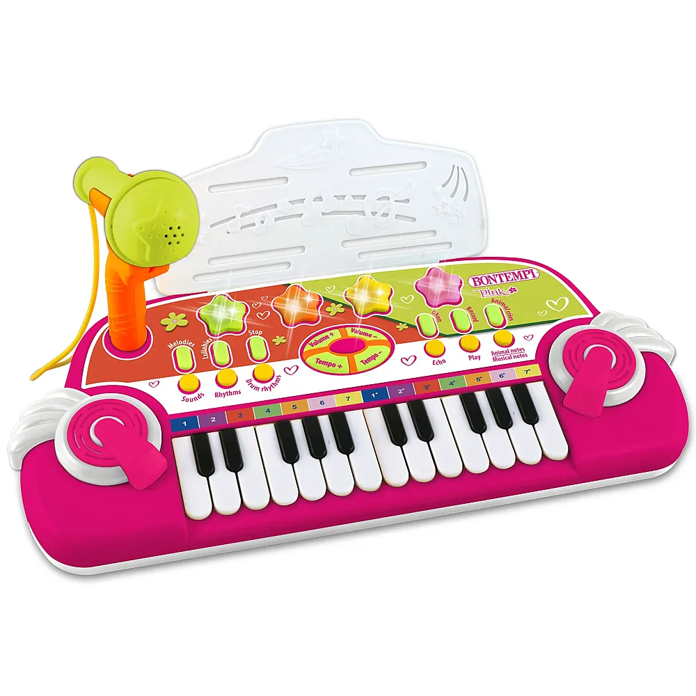 Bontempi Elektronik-Keyboard mit 24 Tasten Pink