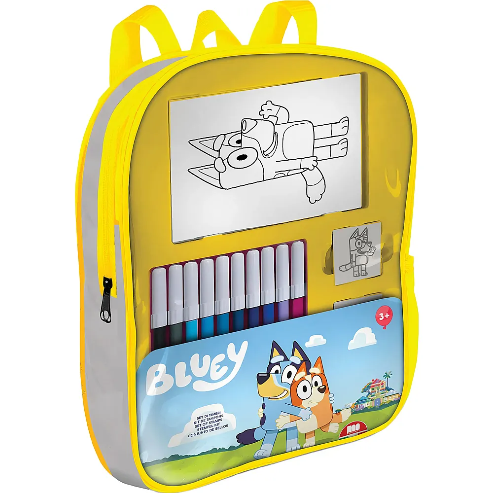 Multiprint Bluey Sac � dos avec tampons et feutres