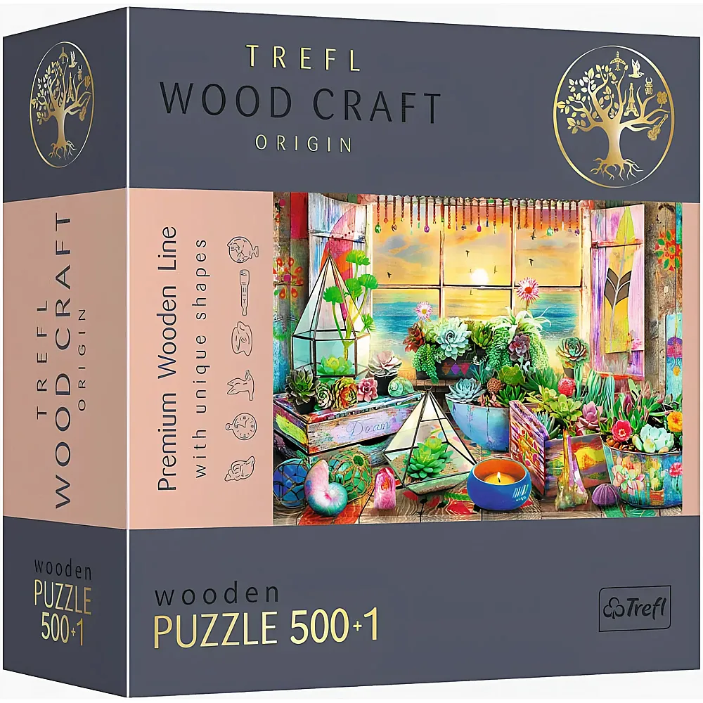 Trefl Puzzle Wood Craft - Haus am Strand - 500 Teile