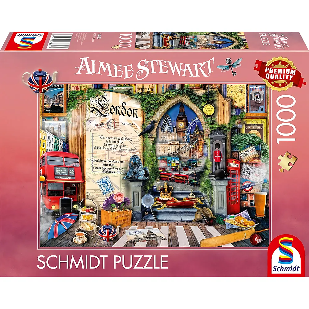 Schmidt Puzzle Aimee Stewart Souvenir, Erinnerungen an London 1000Teile