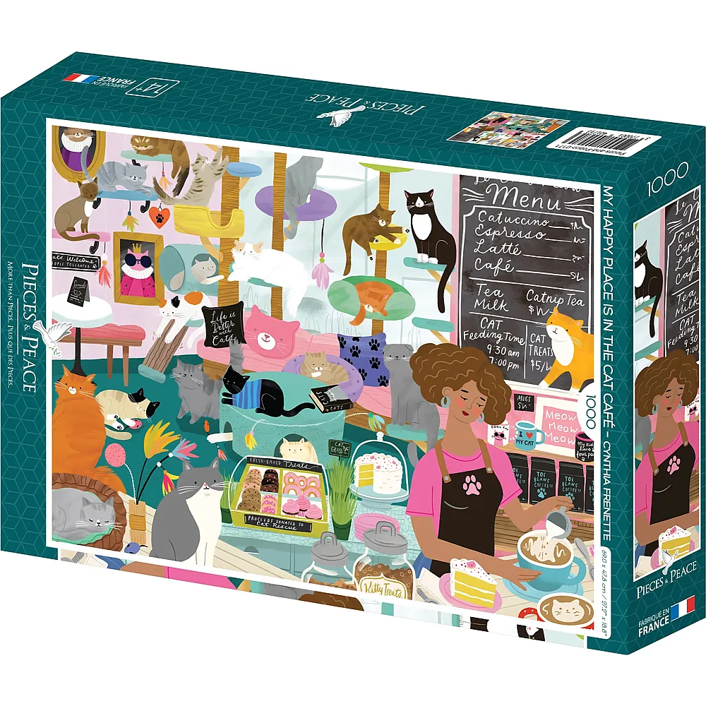 Pieces & Peace Puzzle Mein Lieblingsplatz ist im Katzencaf� 1000Teile