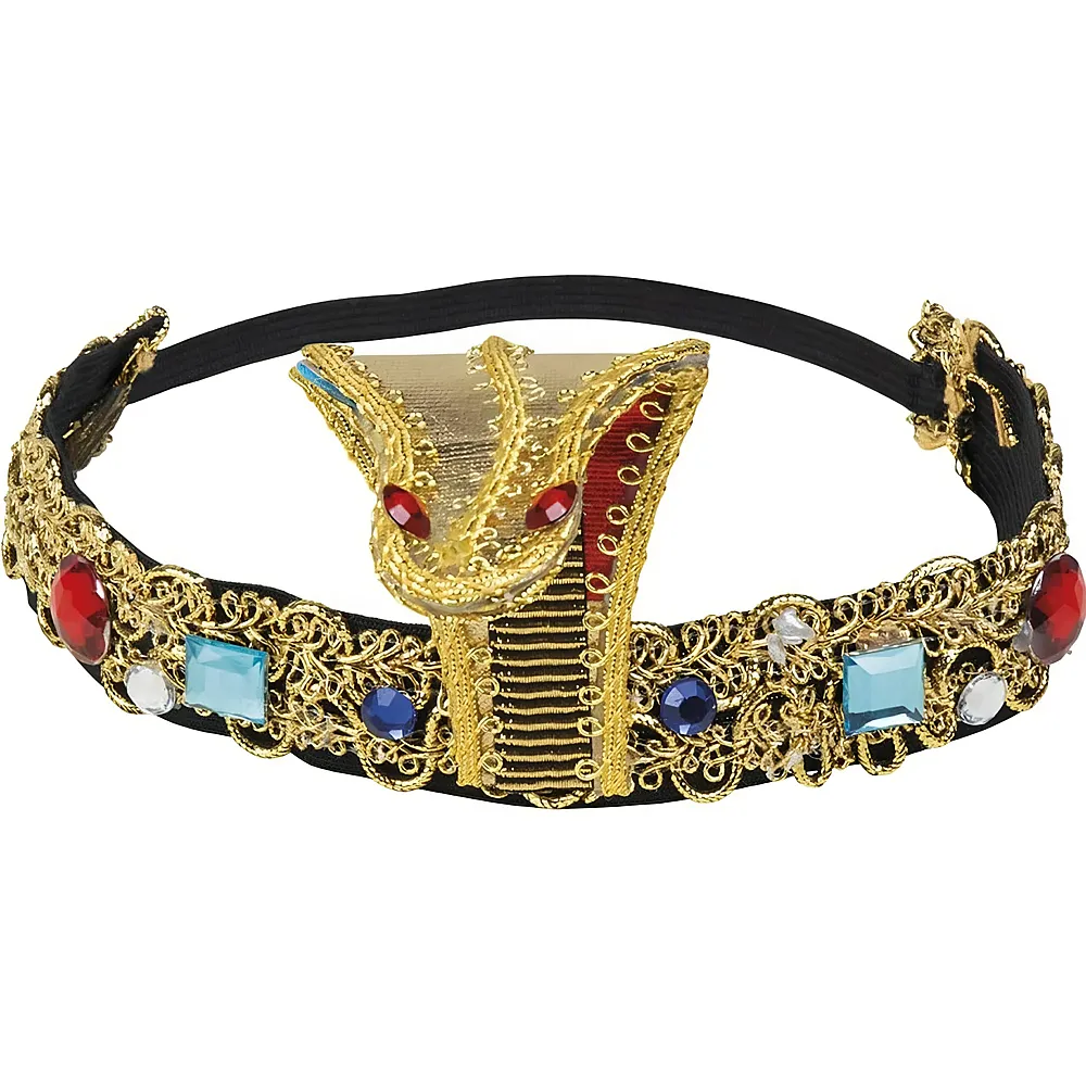 Boland Stirnband Nilk�nigin mit Kopfschlange und Steinen Gold