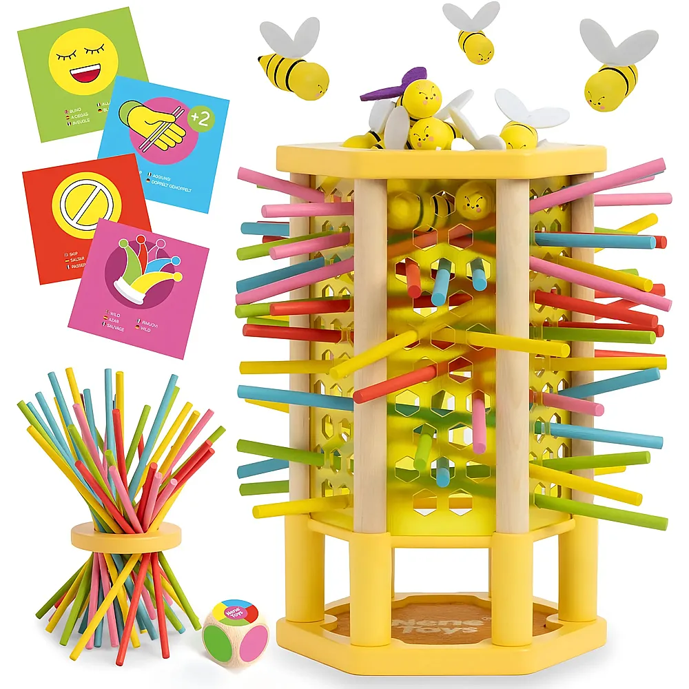 Nene Toys Beefall, gioco educativo 4in1 con api, Montessori