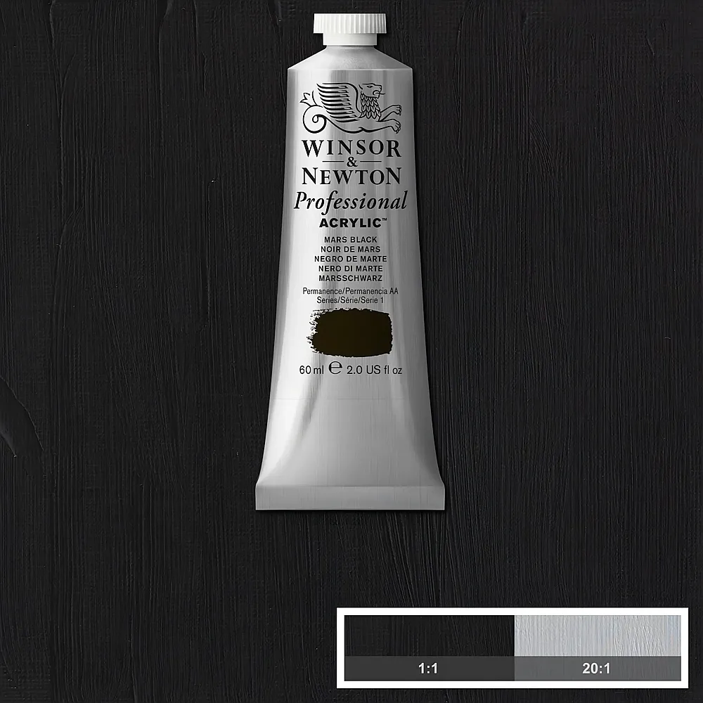 meinspielzeug - Winsor & Newton W&n Prof. Acrylfarbe 60ml Tube Marsschwarz