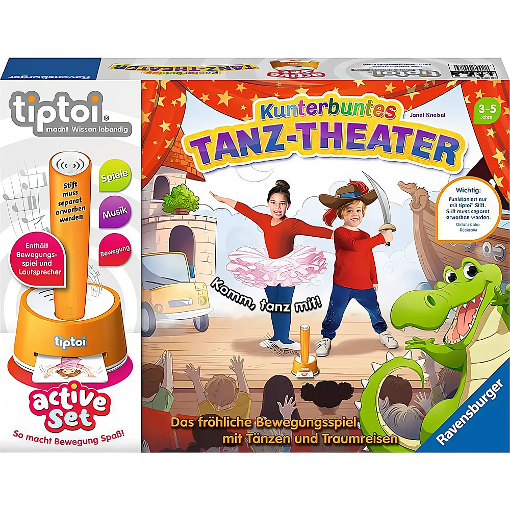 Ravensburger tiptoi active Set Kunterbuntes Tanz-Theater