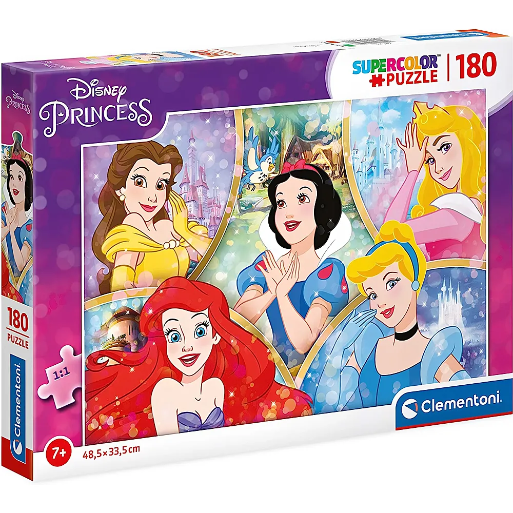 Clementoni Puzzle Supercolor Disney Princess 180Teile