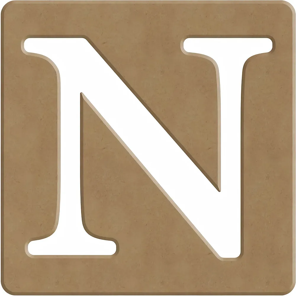 Gomille N Scrabble Buchstabe - 6cm - 10x10cm - Suche