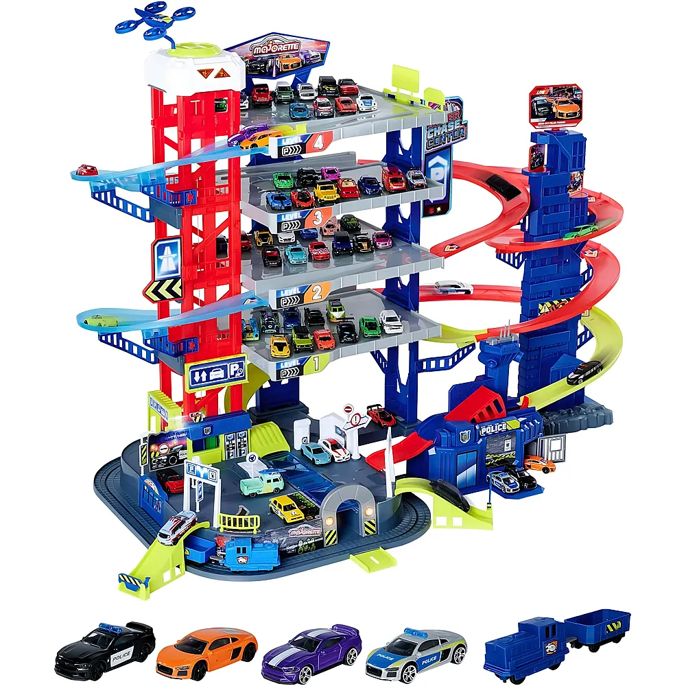 Majorette Super Chase Center Parkhaus mit 6 Etagen - 1:64