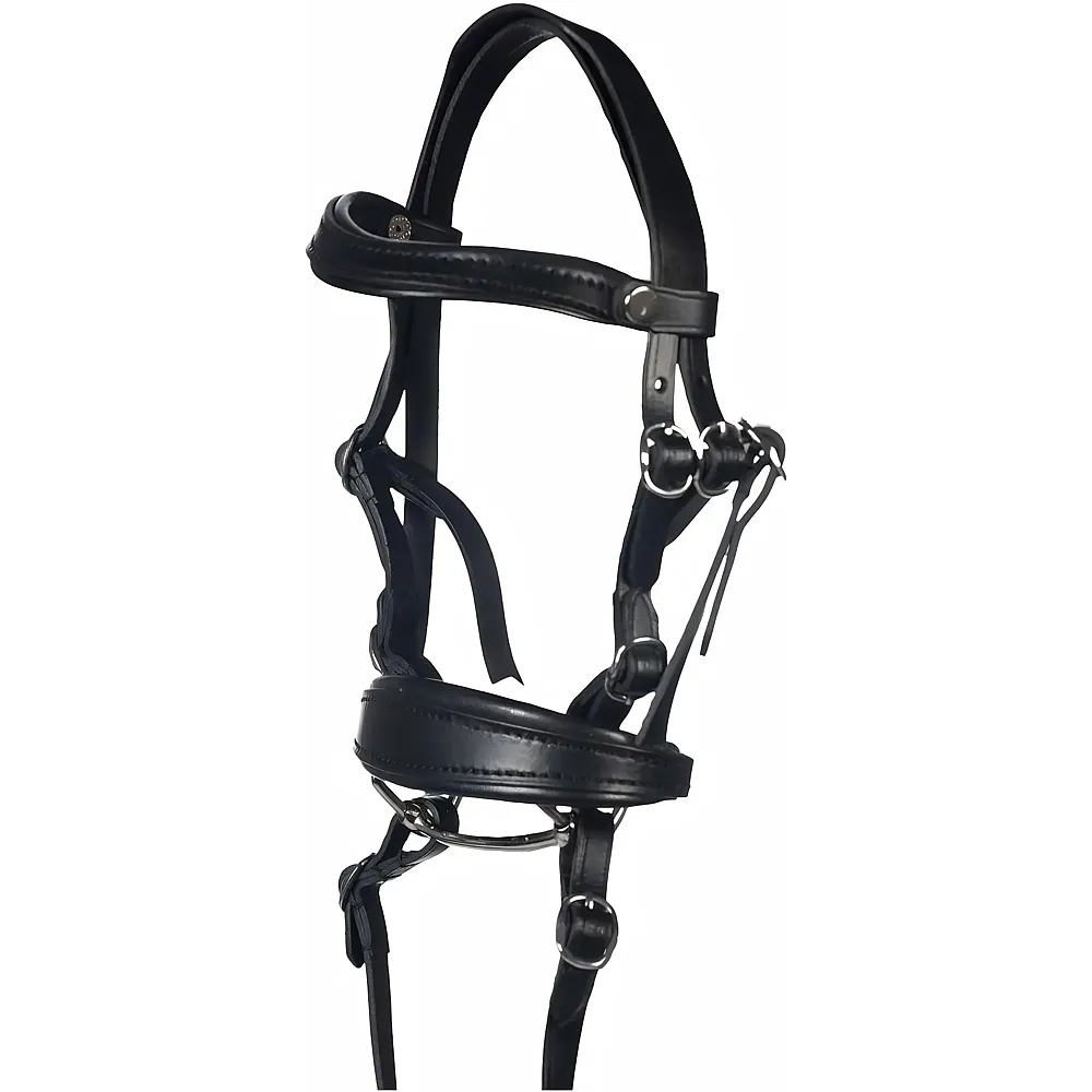 HKM Kids Hobby Horsing Englisches Reithalfter Schwarz - Reittiere