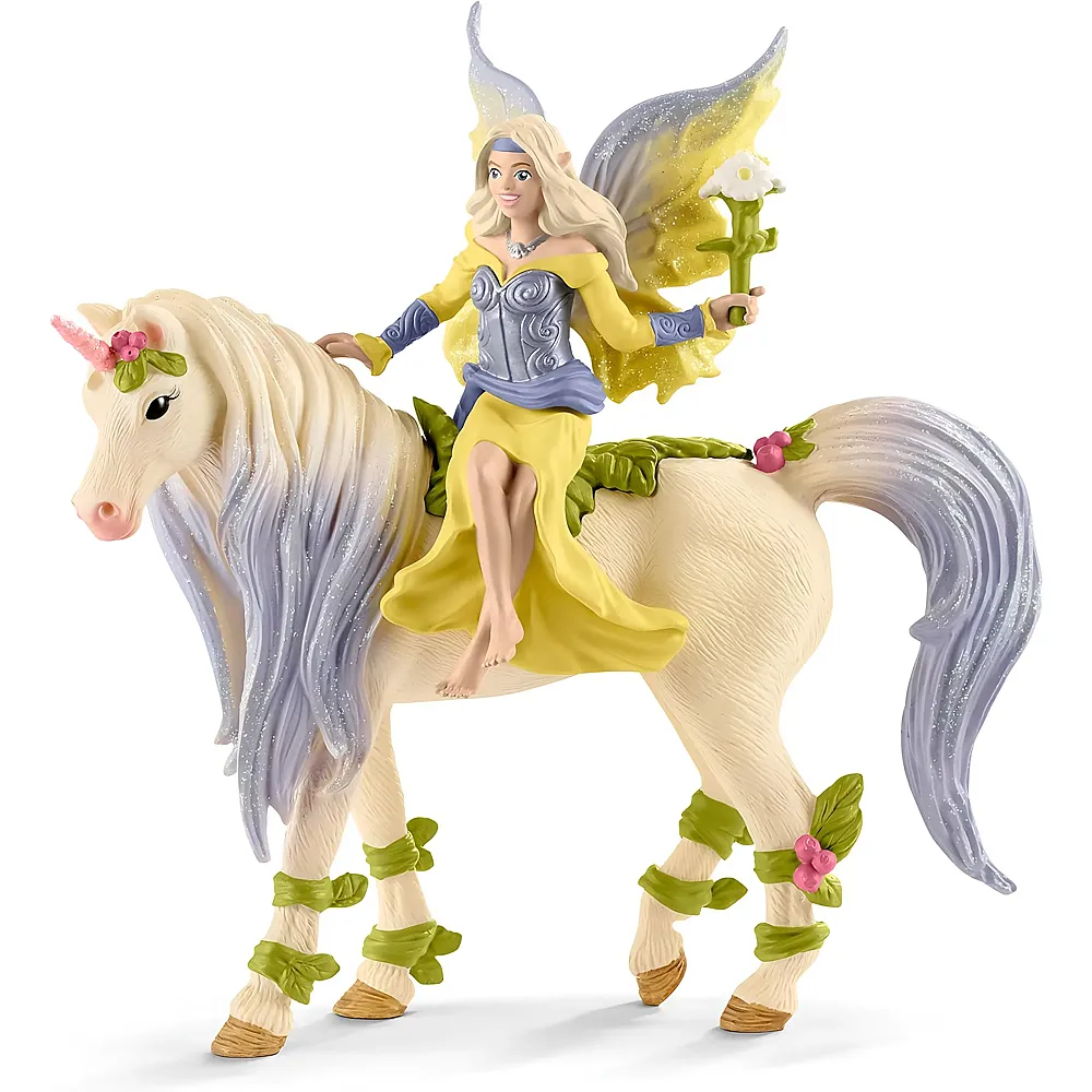 meinspielzeug - Schleich Bayala Sera mit Bl�ten-Einhorn | Elfen & Fabelwesen