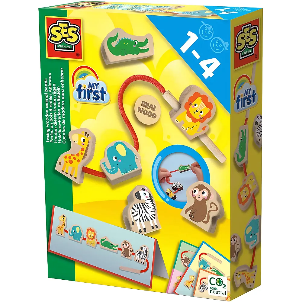 SES My First Holztiere-Perlen auff�deln