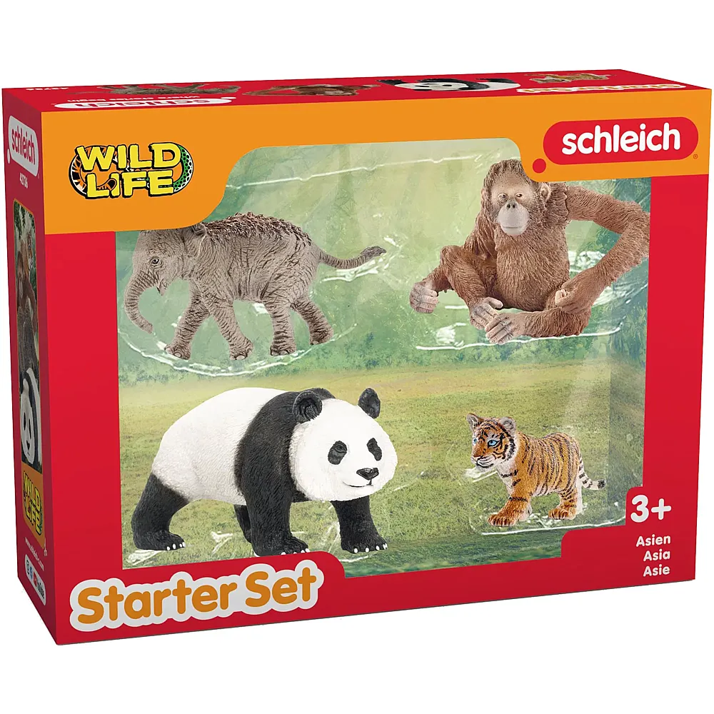 Schleich Wild Life Asien Starter-Set - 4 Teile
