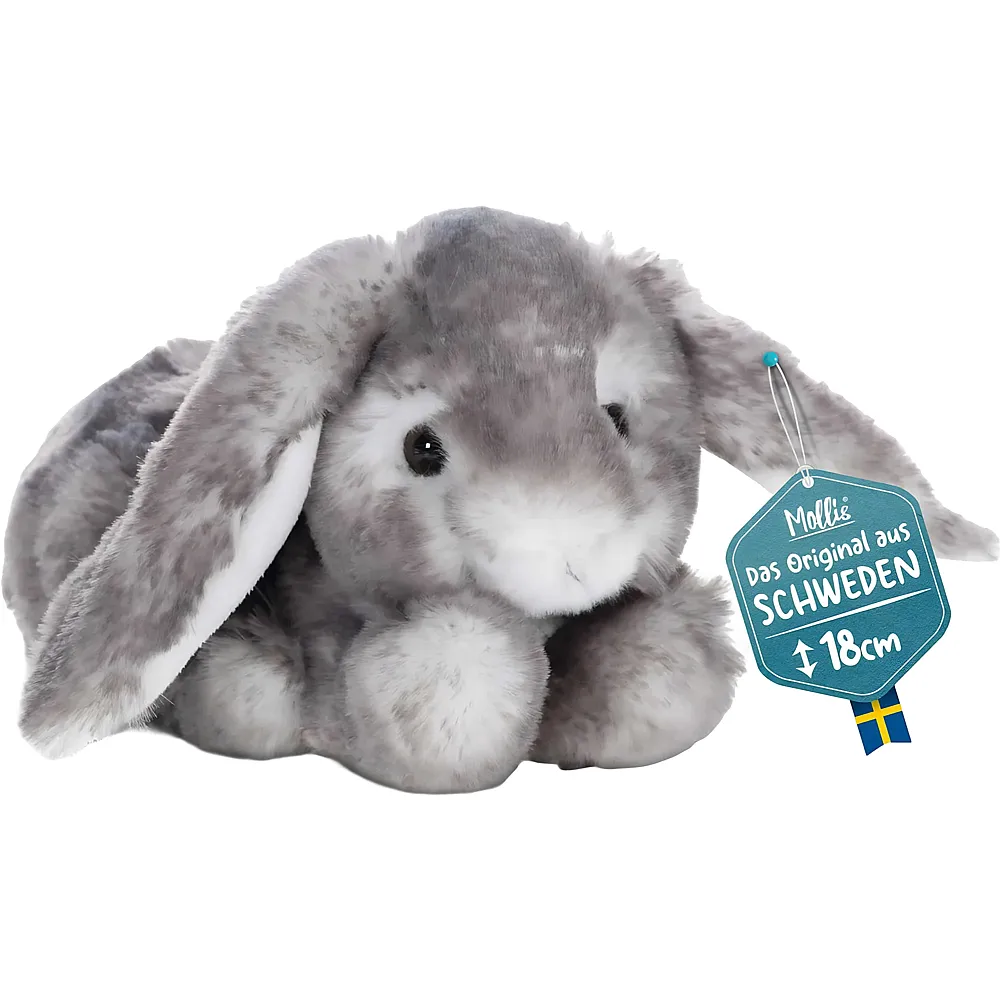 Mollis Plush bunny grey - 18 cm